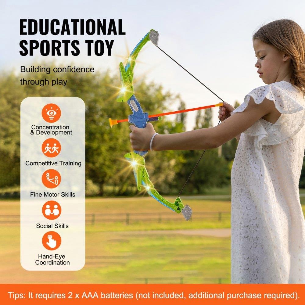 for kids Bow and Arrow Set - 2 Pack Archery with 20 Suction Cup Arrows, Targets & Soft Bullets - Outdoor Toy for Ages 6+