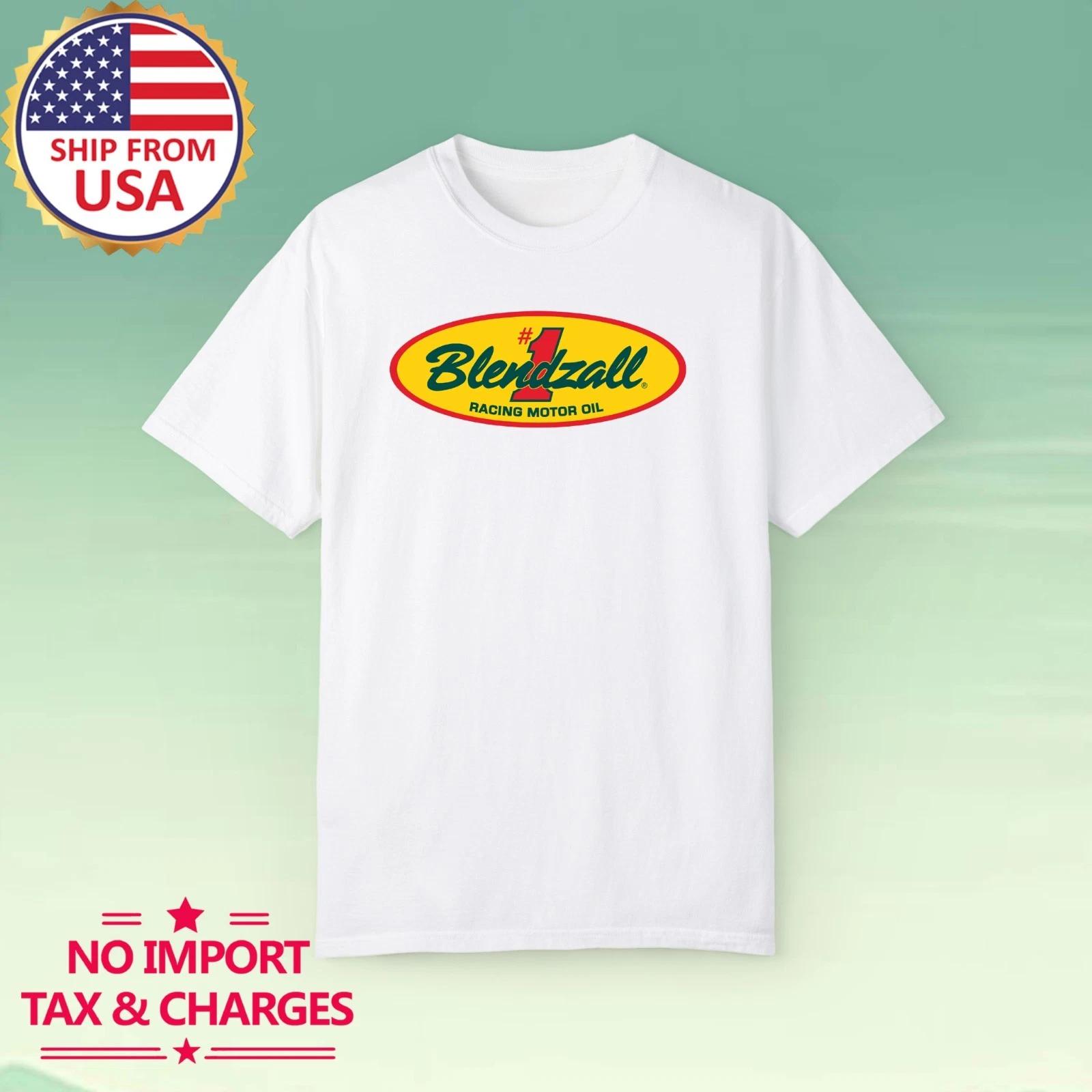 BLENDZALL RACING MOTOR OIL Men s White Size S-5XL S