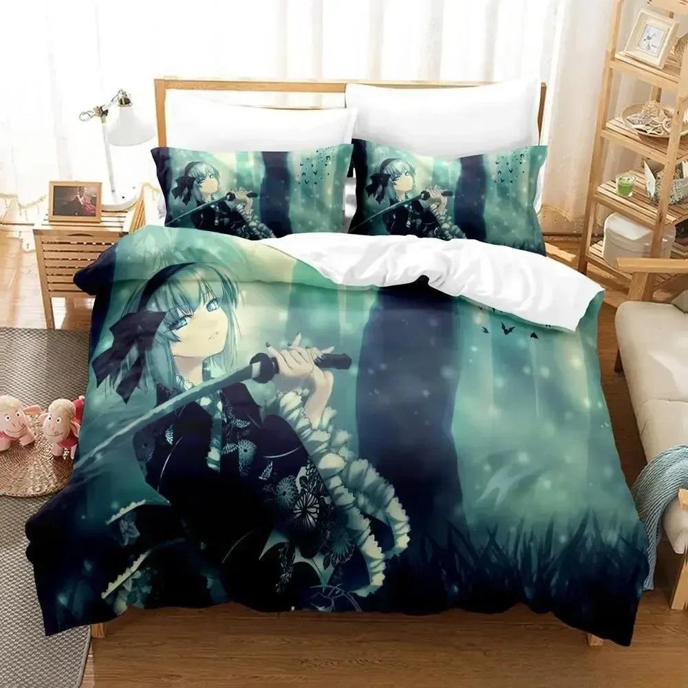 

3D Touhou Project Remilia Scarlet Beding Set Carton Anime Adult People Kid Bedrom with Soft Fabric Duvet cover Sets 3D Kawai Young Girls 100*200cm Single