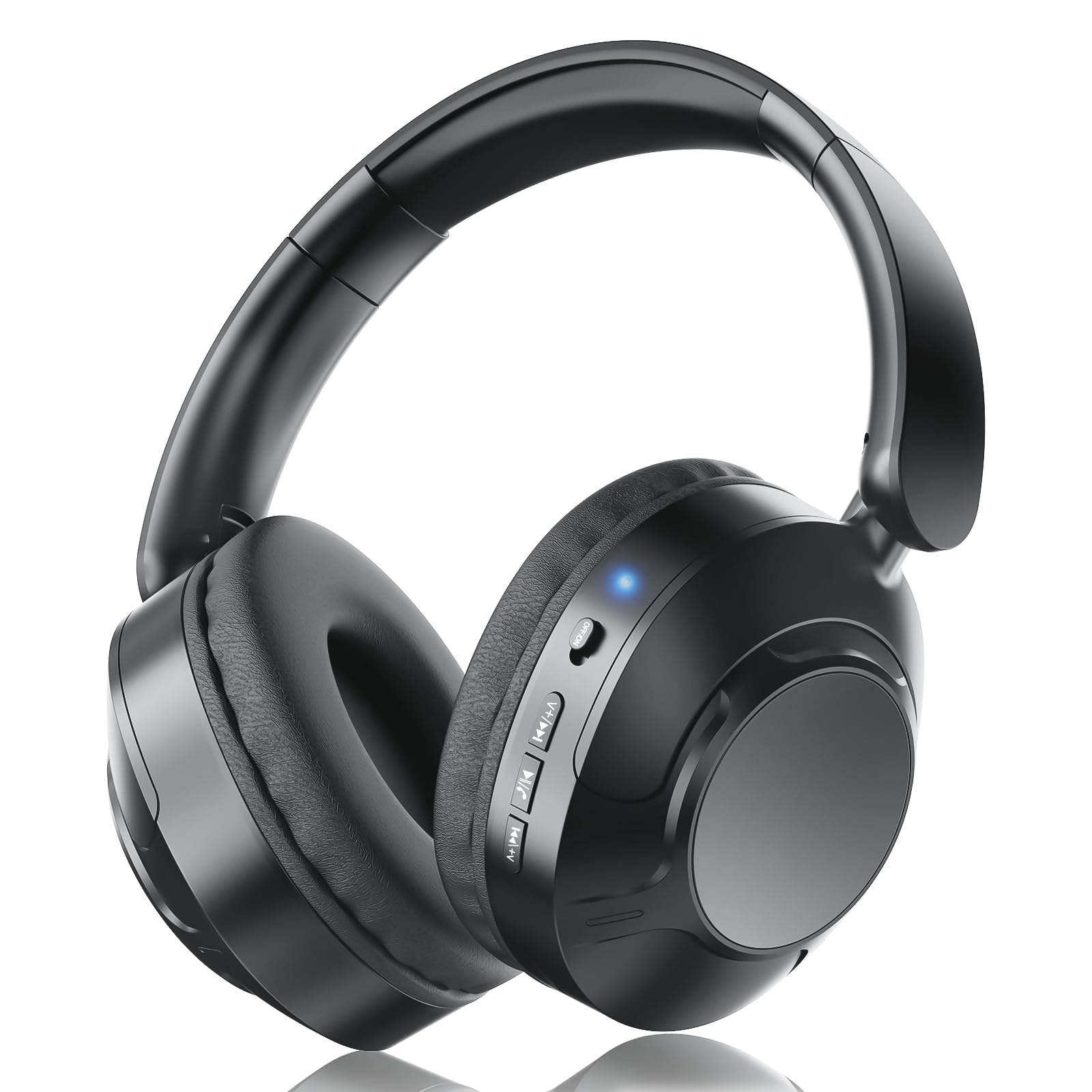 

[Bluetooth 5.3 та високоякісний звук HIFI] Бездротові навушники Bluetooth, Подвійне використання: дротове та бездротове, Закриті, Легкі, 38 годин безперервного