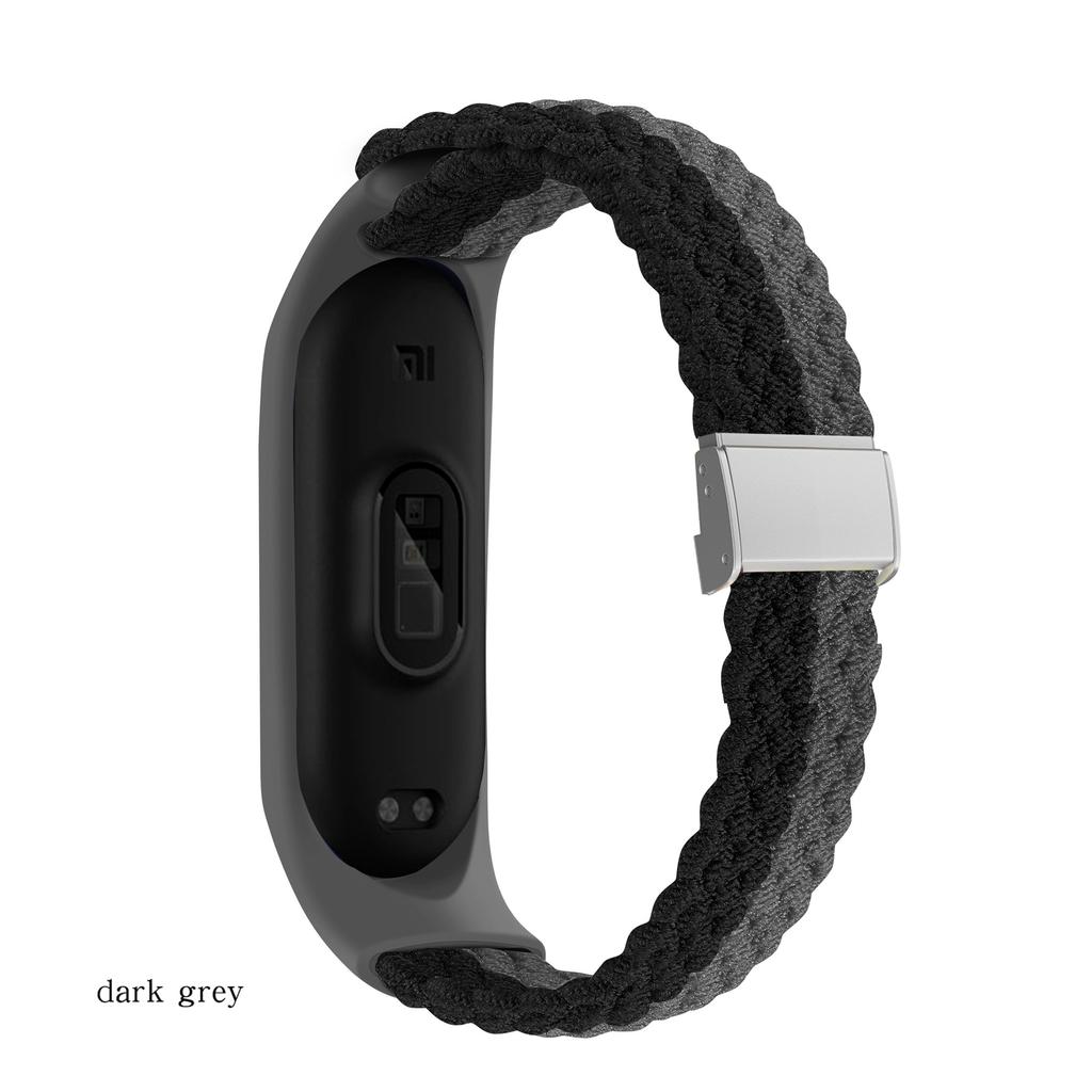 Bracelet for Mi band 7 Strap Elastic adjustable metal Nylon Braided Miband4 miband 5 correa pulseira for xiaomi Mi band 4 3 5 6