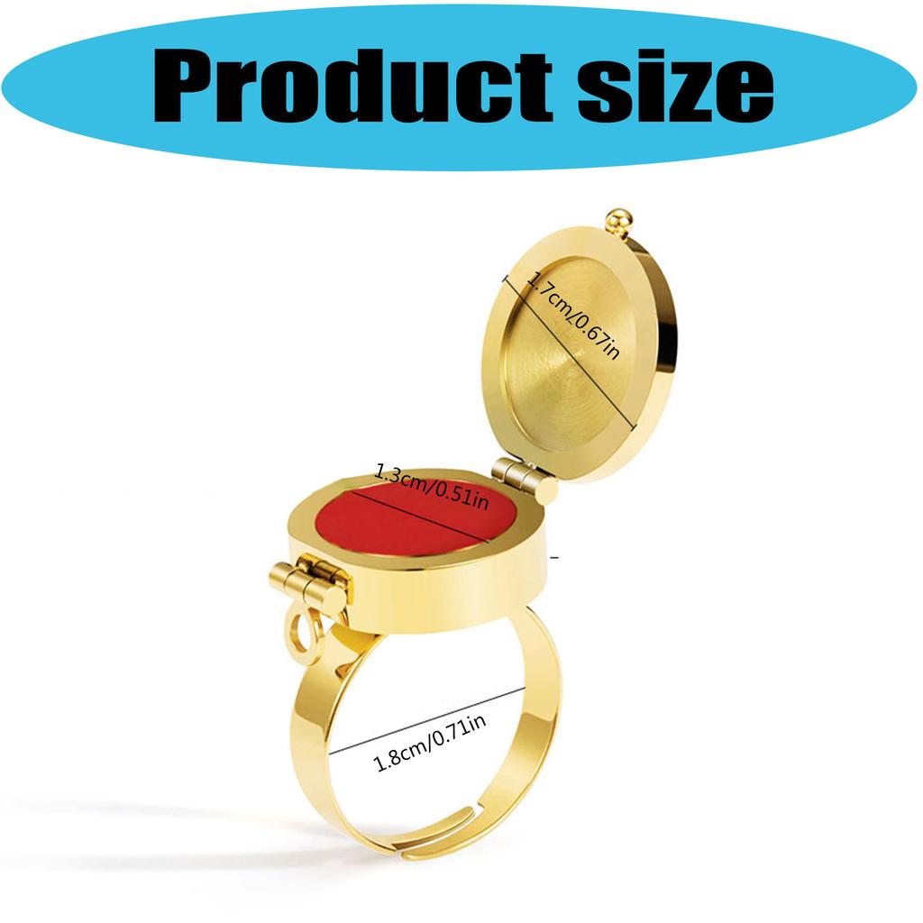 Multipurpose Adjustable Finger Ring Lip Balm And Item Storage Ring Portable Small Items Storage Solution for Daily