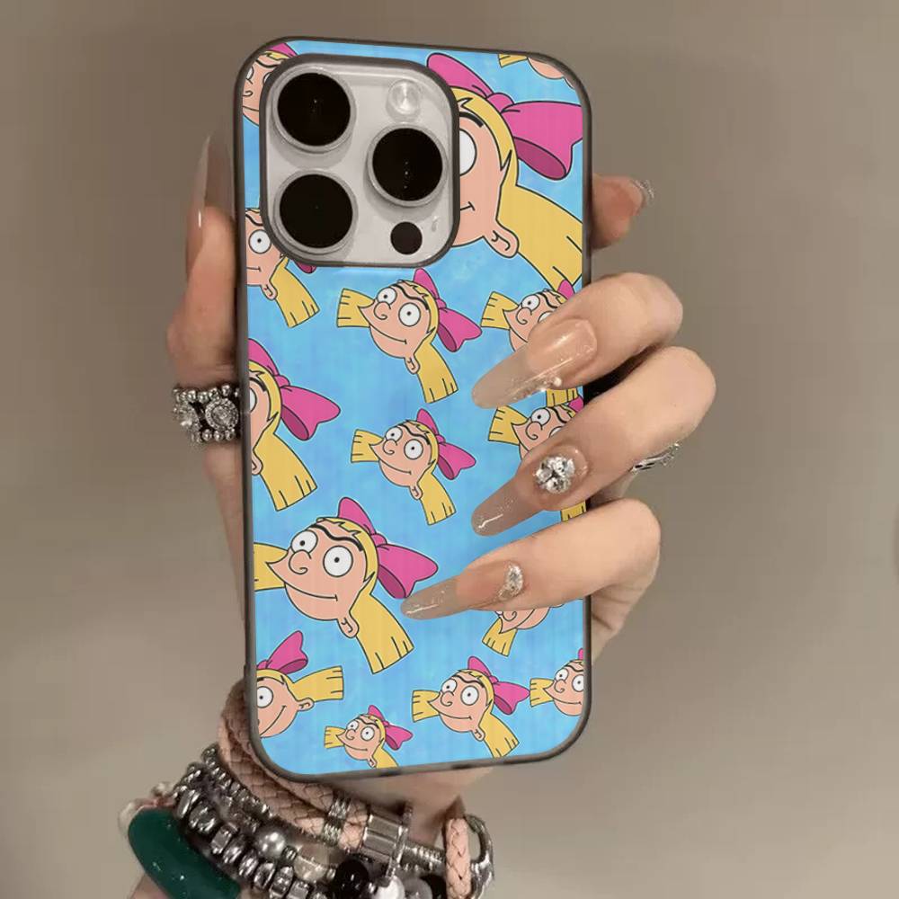 

H-Hey A-Arnold Helga Bonito For IPhone 16 15 11 12 13 14 17 Pro Max PLUS Pro Soft Corrugated Silicone Back Phone Case iPhone 14 pro