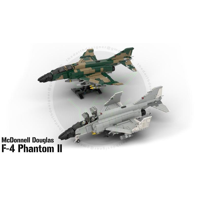 Platinum Brick MOC-178143-2F-4  Spectre II  1:35 Scale Fighter Jet Model