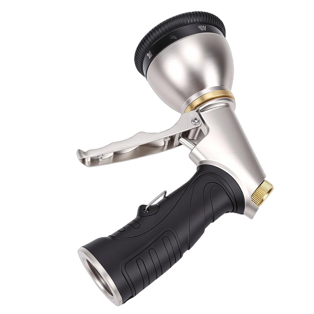 Garden Hose Nozzle, Water Spray Nozzle with 9 Modes   Watering Patterns, 3Celsius4 Inch Garden Hose Thread, for Watering Plants Washing Cars