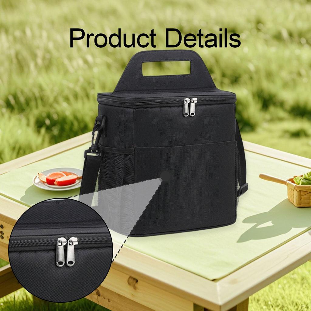 Insulated Lunch Portable Storage Organizer Thermal Bag for Picnic Camping Beach Fishing Adult Meal