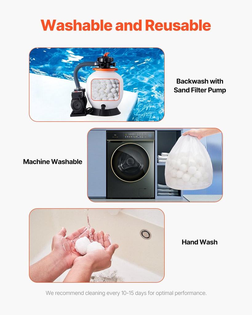 Pool Filter Balls for Sand Filter Pump 3.5 lbs Reusable for Swimming Pool