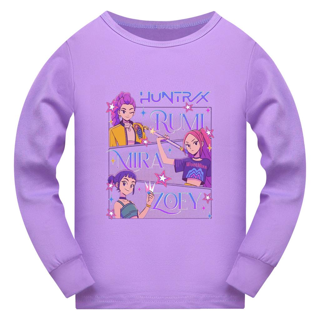 5021 Kids Girls Rumi Zoey Mira Super Star Print Long Sleeves T-Shirt