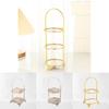 Multilayer Food Tray Organizer With Gold Finish For Home And Gift Use