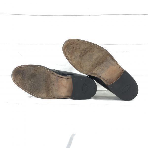 England Made/Alfred Sargent/Leather Monk Strap Shoes/7/25.5/Black/