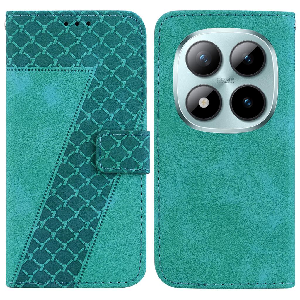 Dla Xiaomi Poco M8 Pro 5G/Redmi Note 15 Pro+ 5G (Światowy) Etui na telefon z nadrukiem w kształcie 7 w formie skórzanego etui z paskiem