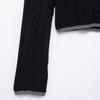 Spring 2025 Women's Slim POLO Collar Long-Sleeve Knitted Sweater