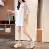 Women's Oversized Cotton T-shirt Sweet Cartoon Print Short Sleeve Casual Top
