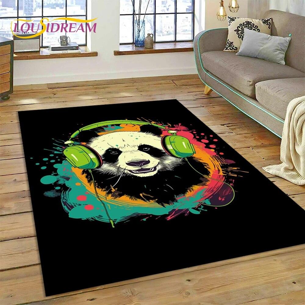 Dream Cute Panda Cartoon Animal Carpet Rug for Home Living Room Bedroom Sofa Doormat Decor,Kids Play Area Rug Non-slip Floor Mat