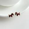 Zinc Zinc Alloy New Year Pony Earrings Fashion Red Drop Earrings Trendy Vintage Drip Oil Earrings  Woman