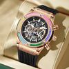 Top Brand Fashion New Rainbow Diamond Automatic Mechanical Watch Men's Waterproof Tape Watch