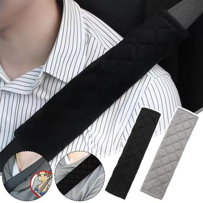 2Pcs Universal Car Seat Belt Cover Adjustable Soft Adults Pads Auto BackPack Shoulder Plush Accessories Kids Car Strap Seat W4K2