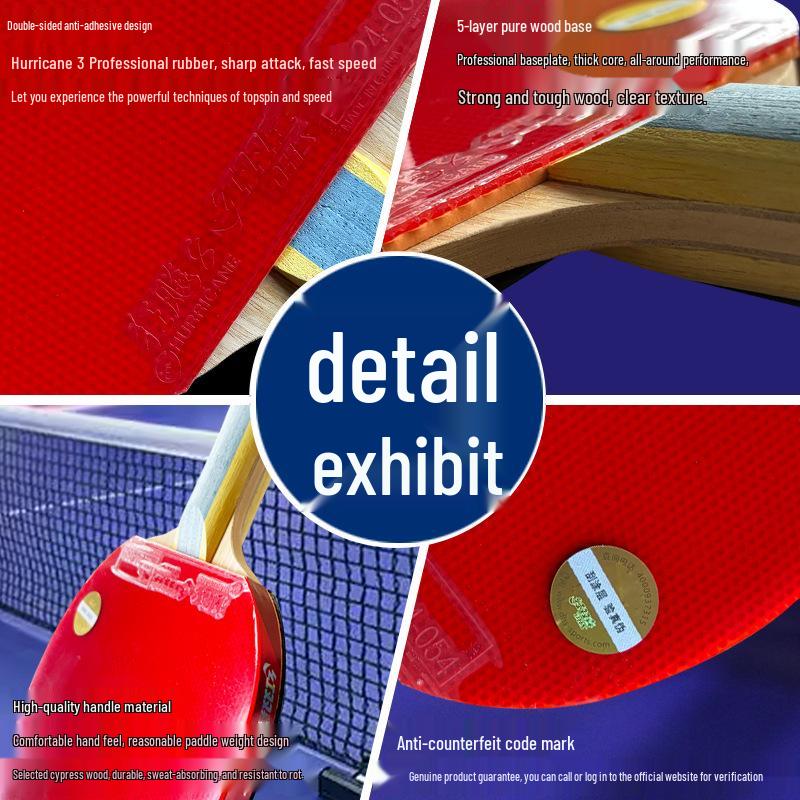 Double Happiness 6-Star Professional Table Tennis Racket for Students and Beginners