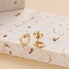 Stainless Steel Love Heart Stud Earrings For Women Girls Gold Color Sweet Fashion Ear Zircon Birthday Party Gifts Wholesale