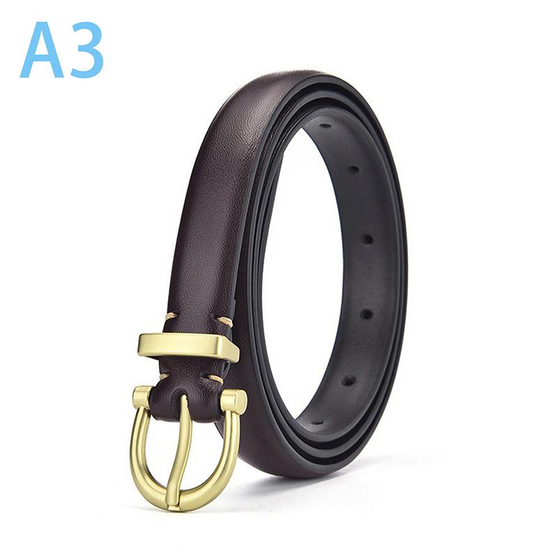 Luxury Designer Women Belt Genuine Leather Female  Metal Belt Buckle Waistband 3 Colors High Quality Trend Belt Lady