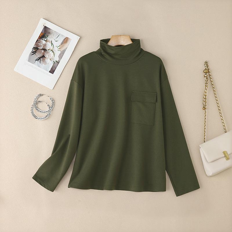 ZANZEA Women Turtleneck Casual Long Sleeve Bottoming Blouse