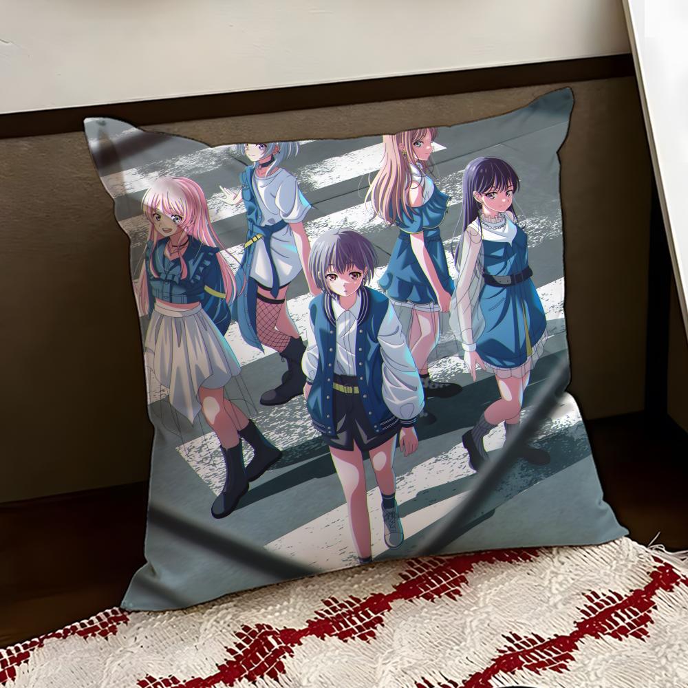 Anime BBanG DDream Its MyGO Cushion Cover Reversible Soft Durable Pillow Cover Home  Car MultiScene Use for Daily Comfort