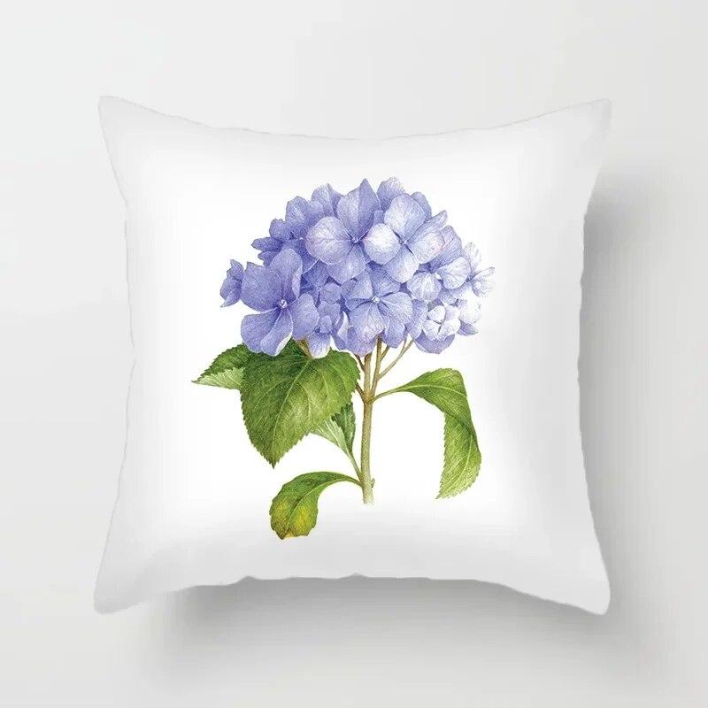 45X45CM Beautiful Flower Peach Skin Pillowcase Living Room Sofa Office Seat Lumbar Cushion Car  Cover Home Decoration