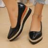 Mocassini con Plateau Bassi Donna 2026 Nuovo Autunno Paglia Tacco Alto Fatina Scarpe Singole da Donna