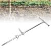Půdní sonda Nerezová půdní sonda s nožním pedálem Ergonomická T rukojeť Sázecí nástroj 33,5 palce pro trávník zahradu farmu péči o rostliny