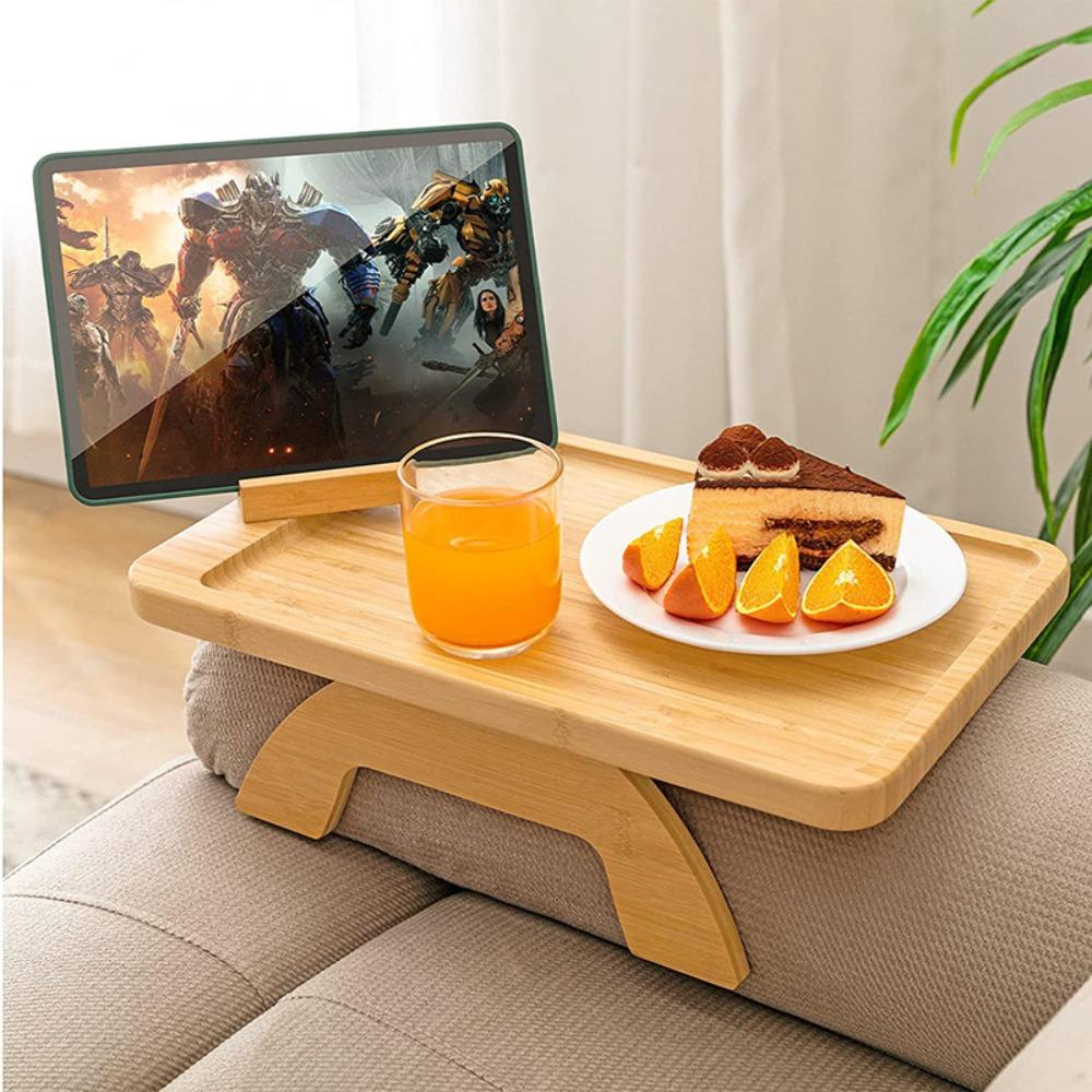 

Tray For Coffee Snacks Remote Control Sofa Armrest Clip-On Tray Table Tray Sofa Tray TV Snack Tray