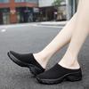 Women's Backless Walking Sneakers Summer Slip-on Mule Shoes Closed Toe Slippers Height Increase Comfort Casual Traveltime Mule