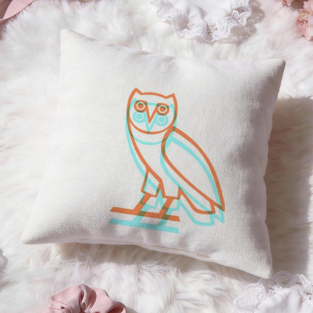 Luxury O-OvO OWLS Cushion Cover Premium Comfort Reversible Pillow Cove -Two in One Design for Any Room & Car Interior