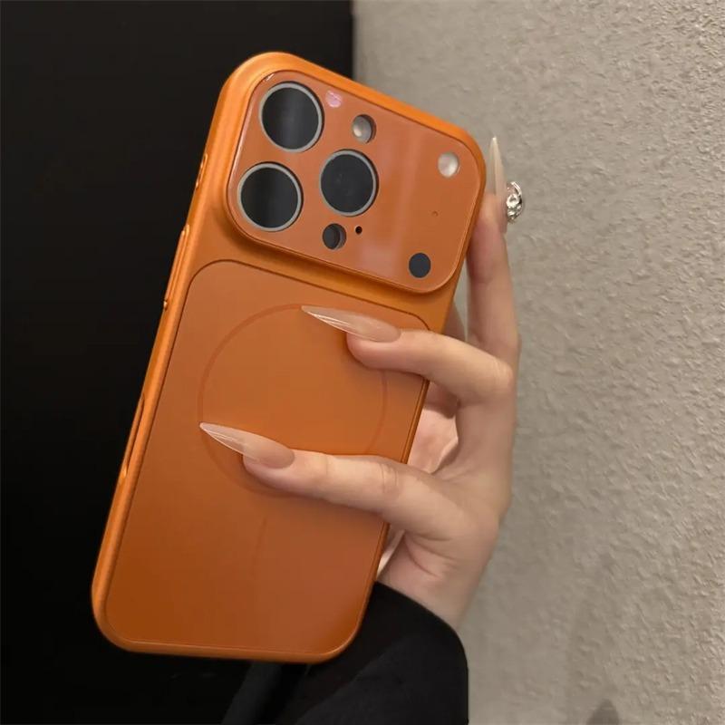 Original Glass Nano Armor Phone Case For For Iphone17 16 15 14 13 Pro Max 17Pro Air Magnetic For Magsafe Wireless Charge Cover Funda