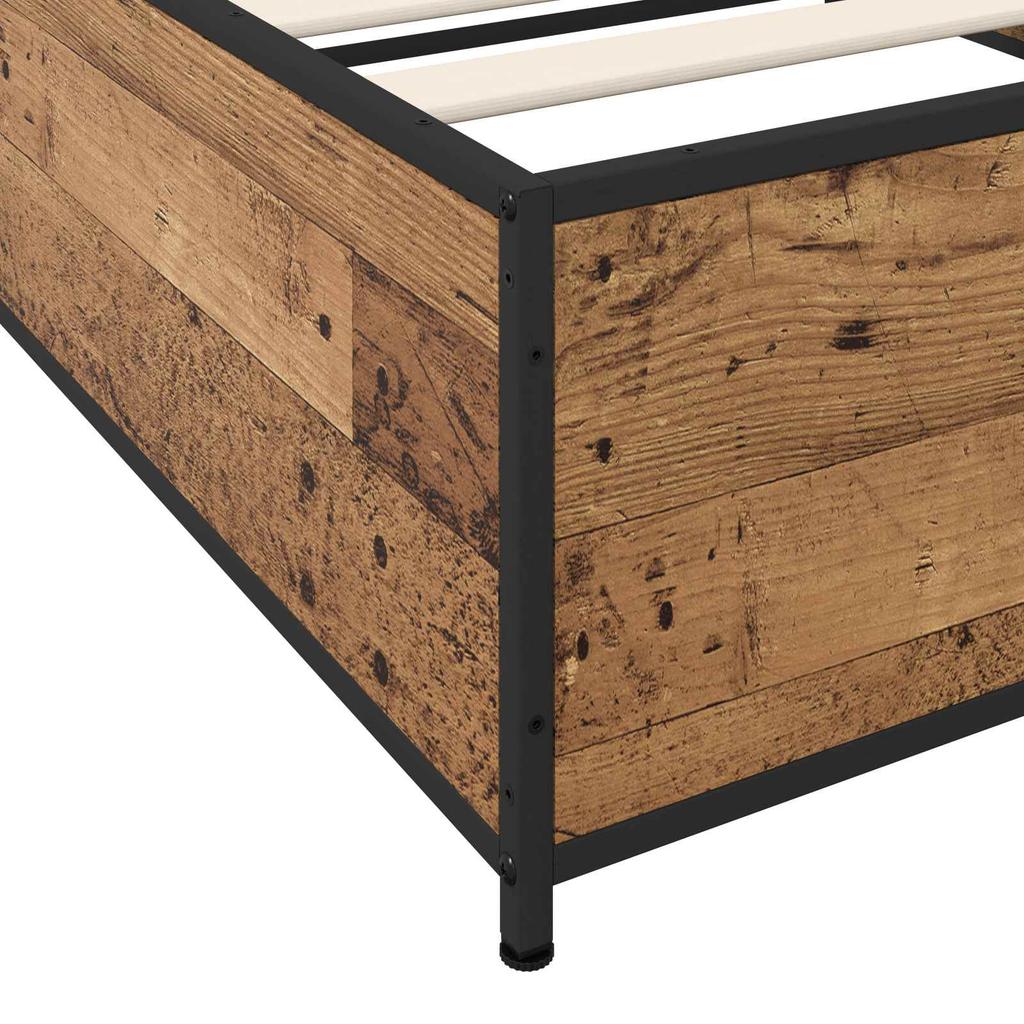 Vintage Wood Bed Frame 80 x 200 cm Engineered Wood