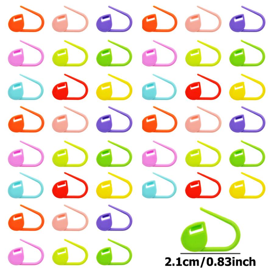500Pcs Mini Colorful Yarn Marking Buckles Handmade DIY Weaving Auxiliary Tools for Knitting/Crochet Clothing Sewing Accessories