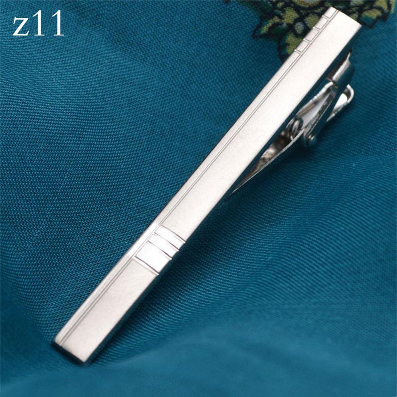 New Metal Silver Color Tie Clip For Men Wedding Necktie Tie Clasp Clip Gentleman Ties Bar Crystal Tie Pin For Men's Accessories
