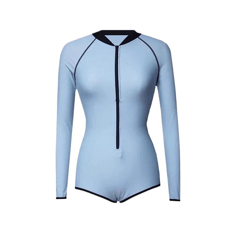 Women's Long Sleeve One-Piece Wetsuit: Sun Protection, Quick-Drying, Slimming for Surfing, Rafting, Snorkeling