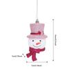 New Year Cute Cartoon Electroplated Plastic Christmas Hanging Ornament Xmas Tree Decoration Pendant for Holiday Festival Decor
