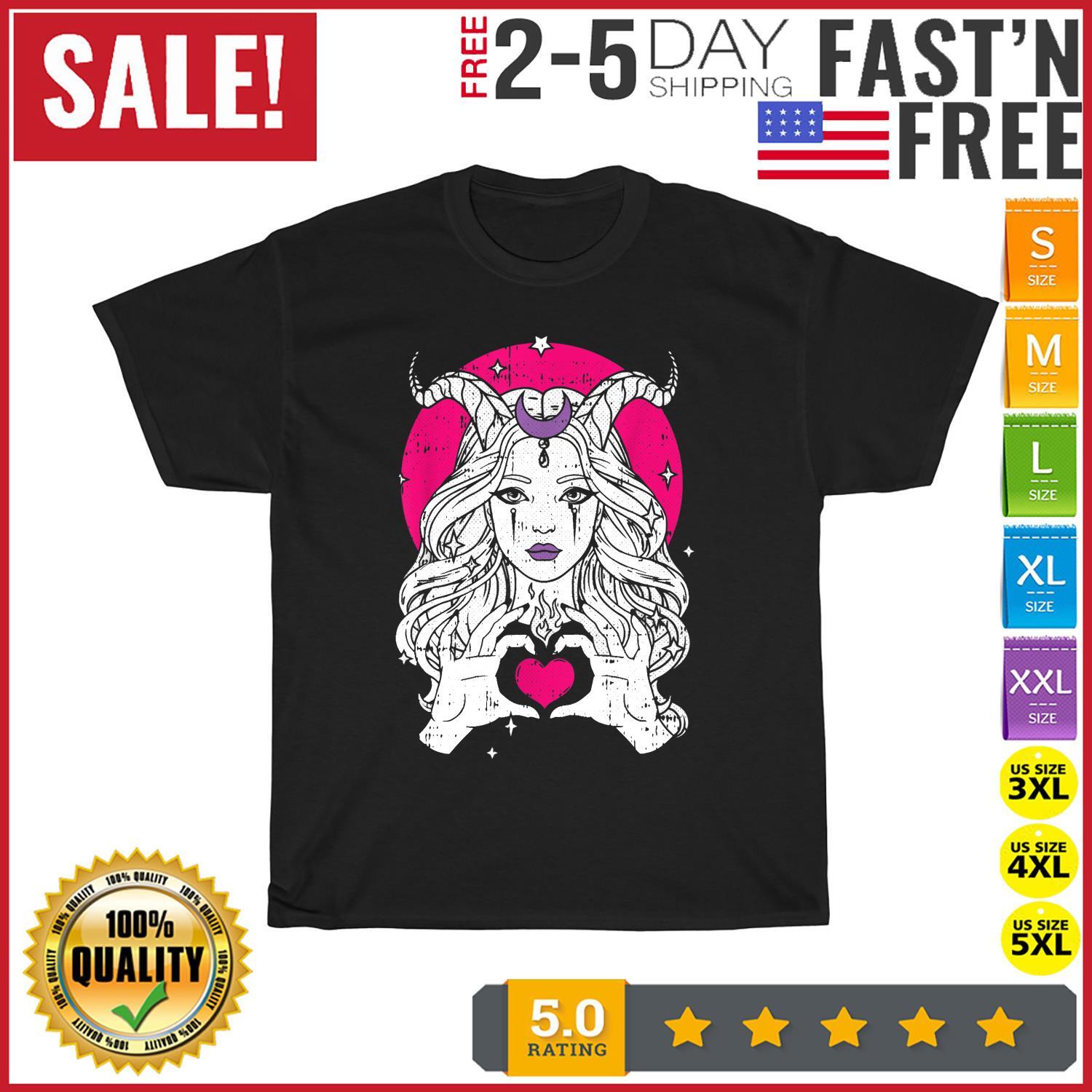 Devil Girl Lazy Halloween Costume Witch-craft Wiccan Gothic T Shirt Mens Womens Tees Top Men Women S