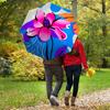 1pc Flower Pattern Automatic Folding Umbrella, Heavy Duty 8 Rib Iron Frame,  Suitable for Travel, Daily Use, Birthday, Decor Gift  61
