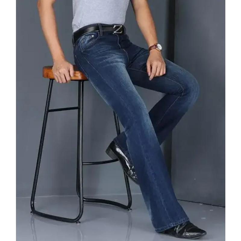 Men's Flared Pants Classic Flared Jeans Loose Leg Jean Boot Cut Trouser