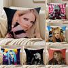 Music PopPunk AAvril LLavigne Cushion Cover Pillowcase Antidustmite Living Room Sofa Decor Cushion Room