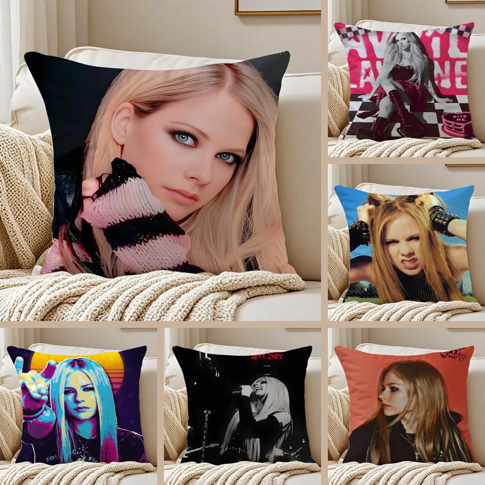 Music PopPunk AAvril LLavigne Cushion Cover Pillowcase Antidustmite Living Room Sofa Decor Cushion Room