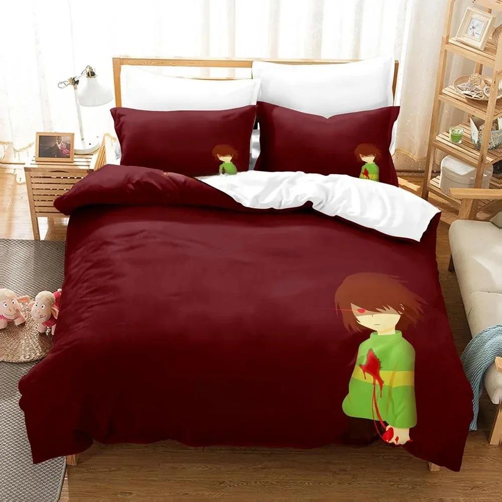 Moda Stampa 3D Anime Gioco Deltarune 2 Set Biancheria da Letto Singolo Twin Ful Quen King-Size Dimensioni Dimensioni Set Biancheria da Letto Persone Adulte Bambino Camera da Letto Piumone