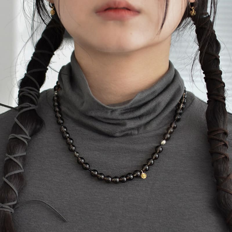 Odds&ends Smoky Stone Necklace 8mm