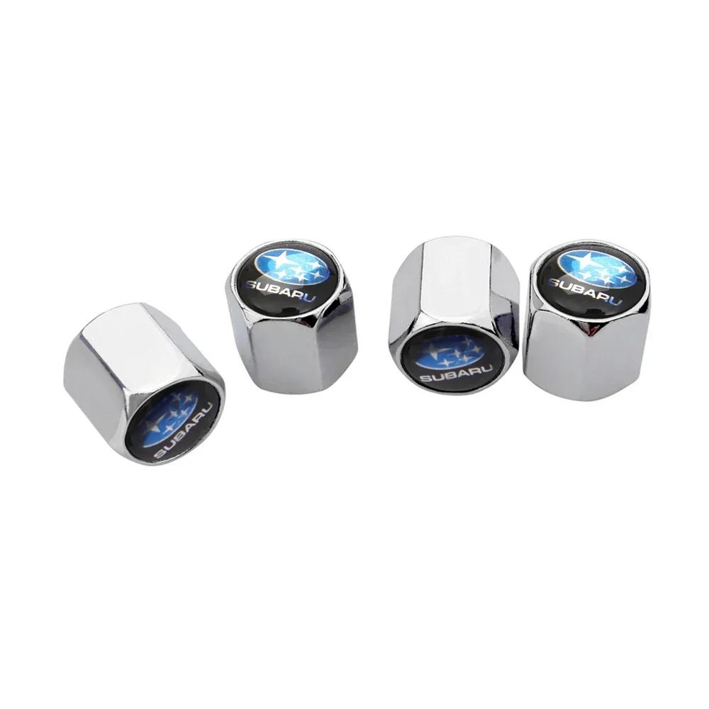 for Subaru Forester XV Tribeca Outback Impreza Legacy STI WRX BRZ Metal Car Tire Valve Caps Styling Auto Wheel Decoration