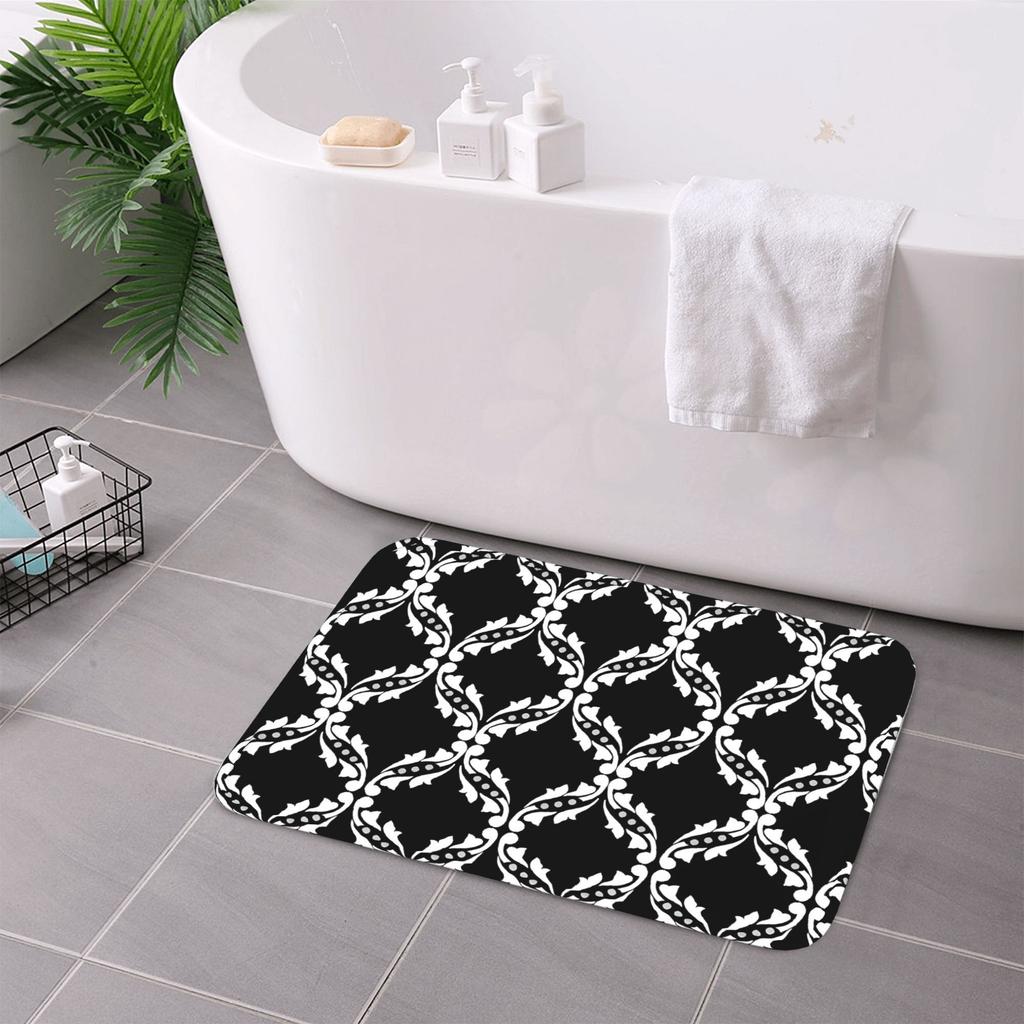 1PC MODERN INTERLACED GEOMETRY Kitchen Rug Non-Slip Door Mat Pop Design Bathroom Rug Bath Mat Carpet for Home Sink Laundry Decor