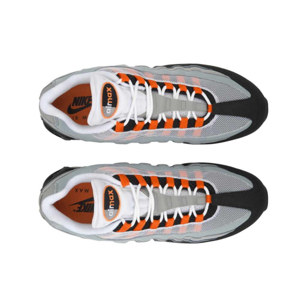 Nike Air Max 95 OG Bright Mandarin 2025 Unisex Sneakers Grey White Wolf-Grey HM4740-005