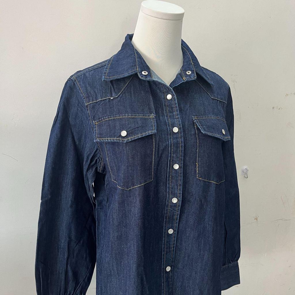 2025 Spring Collection: Yang Mi Qin Shi Button-Down Denim Shirt
