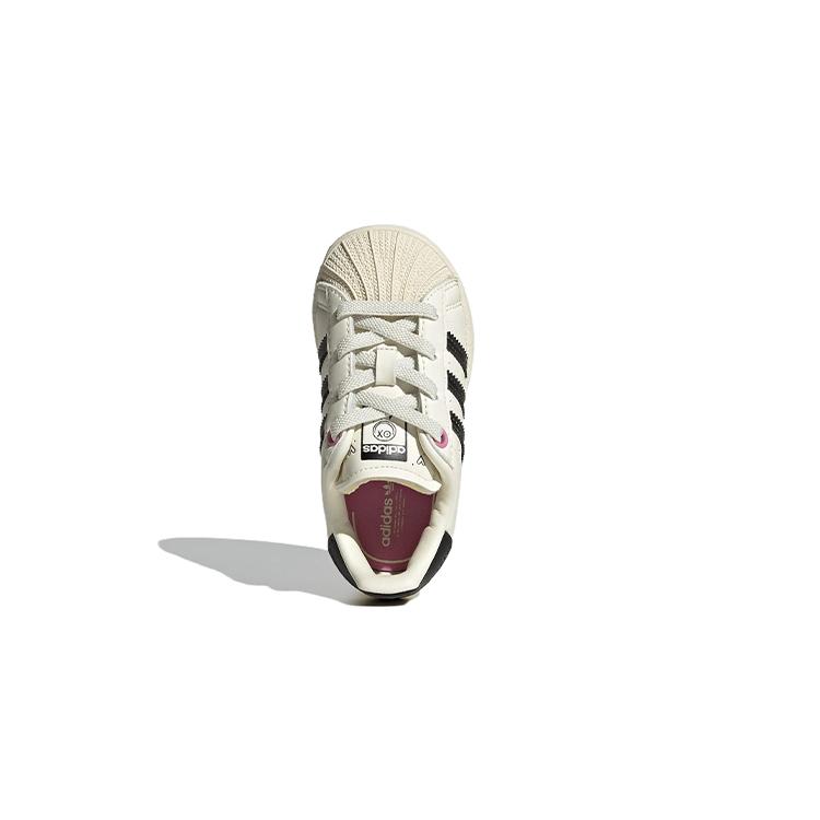 adidas Originals SUPERSTAR El I Abrasion Resistant Low Top Toddler Shoes Beige Infant And Toddler GZ1755